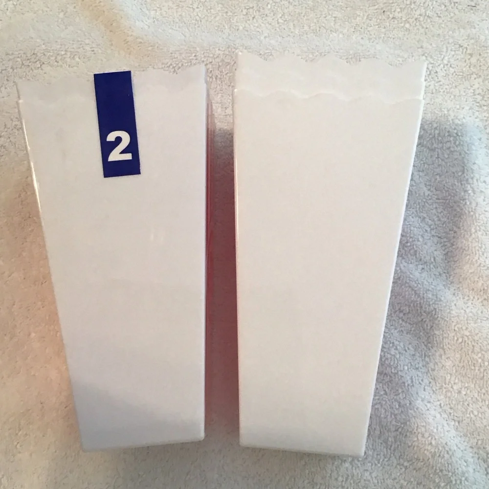 Plastic Red and White Striped Popcorn Containers
